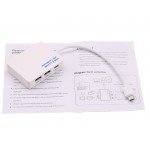 Wholesale 7 in 1 USB-C / Type-C USB 3.0 Hub with Card Reader for Phone, Tablet, Laptop, Macbook, and More (White)